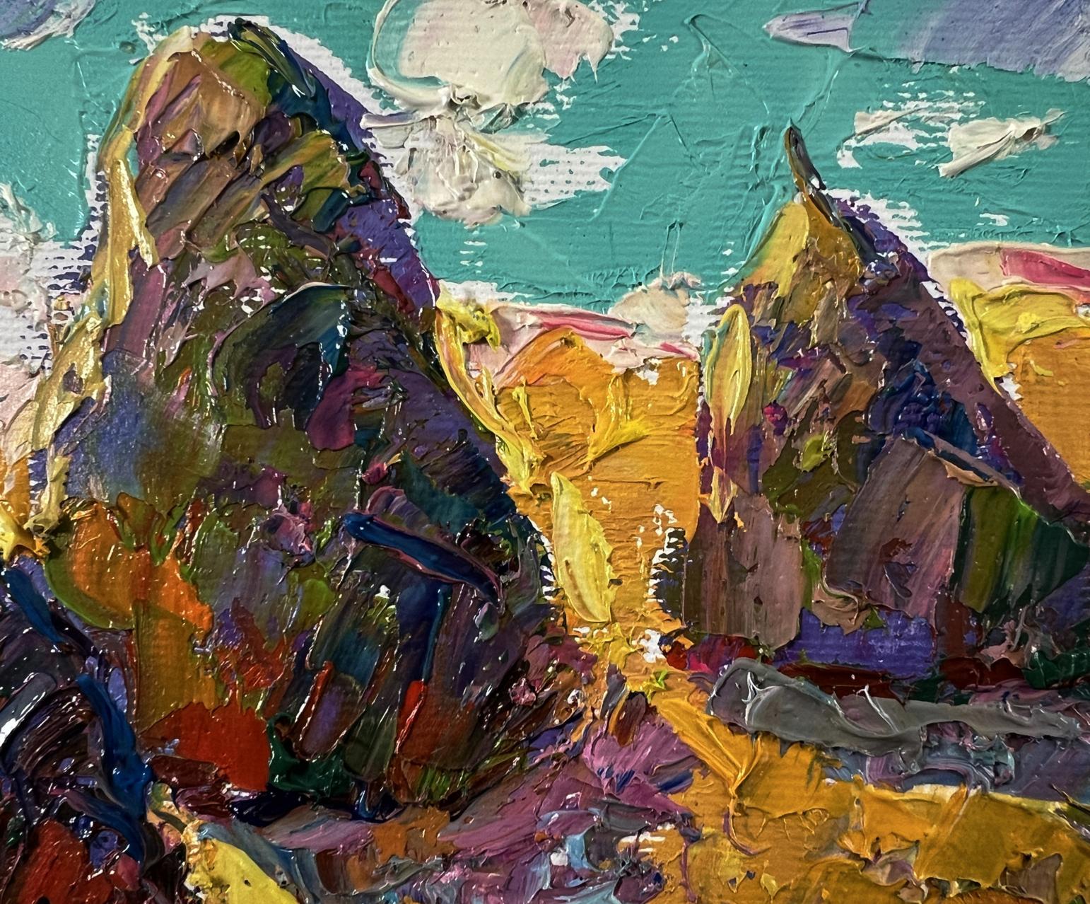 Vibrant impressionist oil painting of geese in shade by Oleksiy Ivanyuk