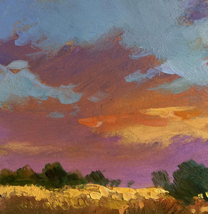 Vibrant impressionist oil painting Gold of the Passing Day by Yuriy Suprunchuk