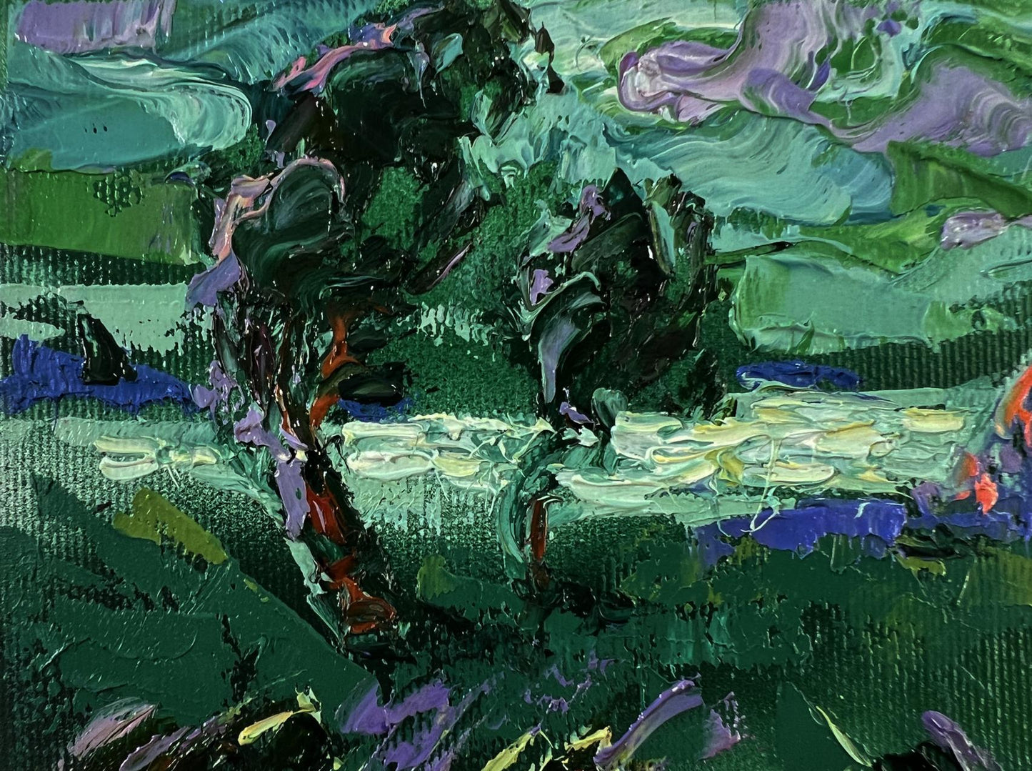Vibrant impressionist oil painting There is a cold breeze in the field by Oleksiy Ivanyuk