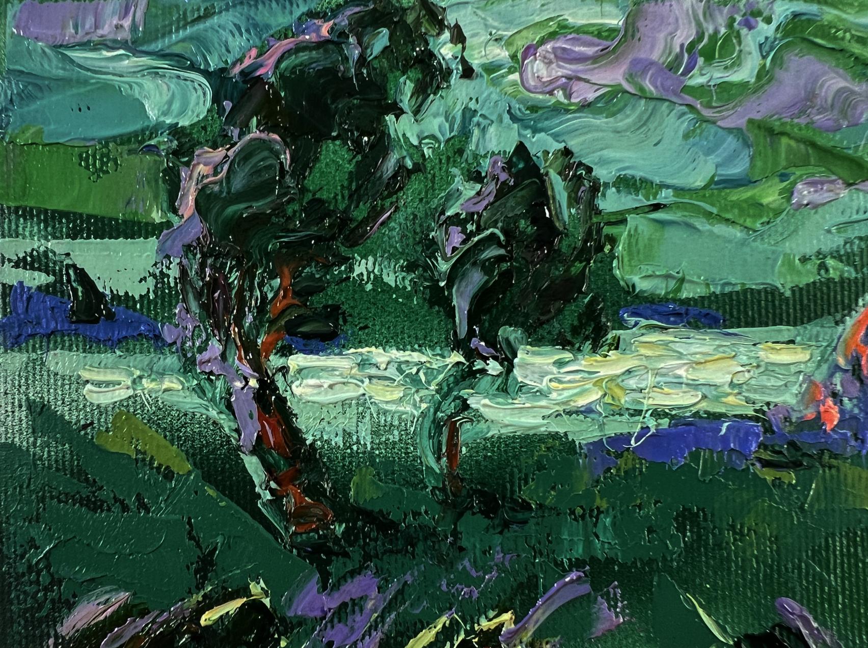 Vibrant impressionist oil painting There is a cold breeze in the field by Oleksiy Ivanyuk