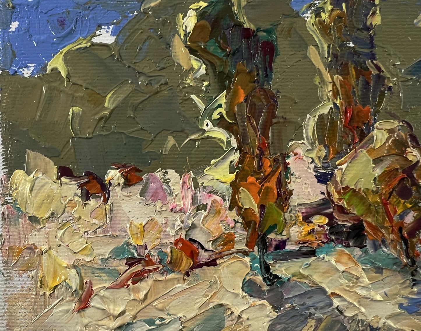 Impasto textured oil painting A hot summer day in the fields by Oleksiy Ivanyuk