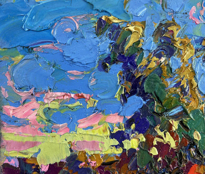 Vibrant Oleksiy Ivanyuk oil painting When the day fades into evening with textured brushstrokes
