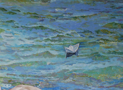 Oil painting Dreams and dreams about summer Anatoly Varvarov