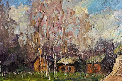 Impasto oil painting The fragrant nature of spring by Boris Serdyuk