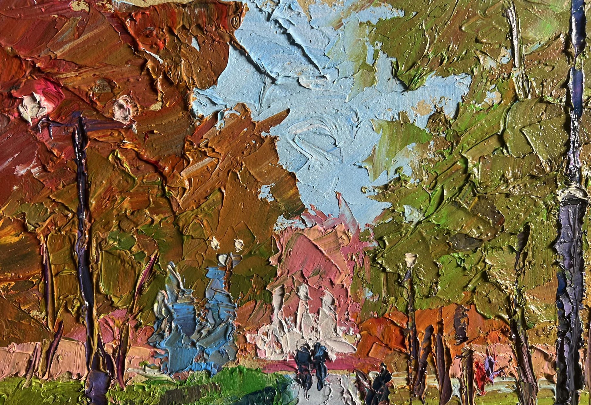Textured impasto oil painting of City National Park by Boris Serdyuk