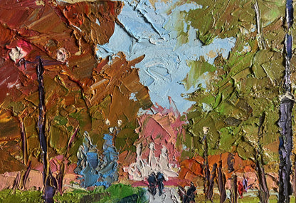 Textured impasto oil painting of City National Park by Boris Serdyuk