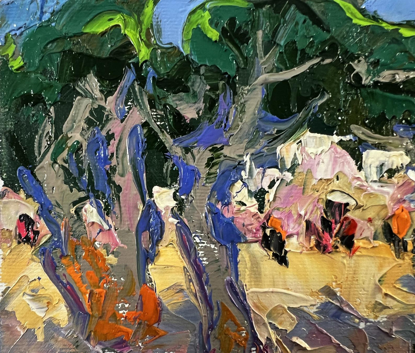 Vibrant impressionist oil painting Walk in the Park by Oleksiy Ivanyuk