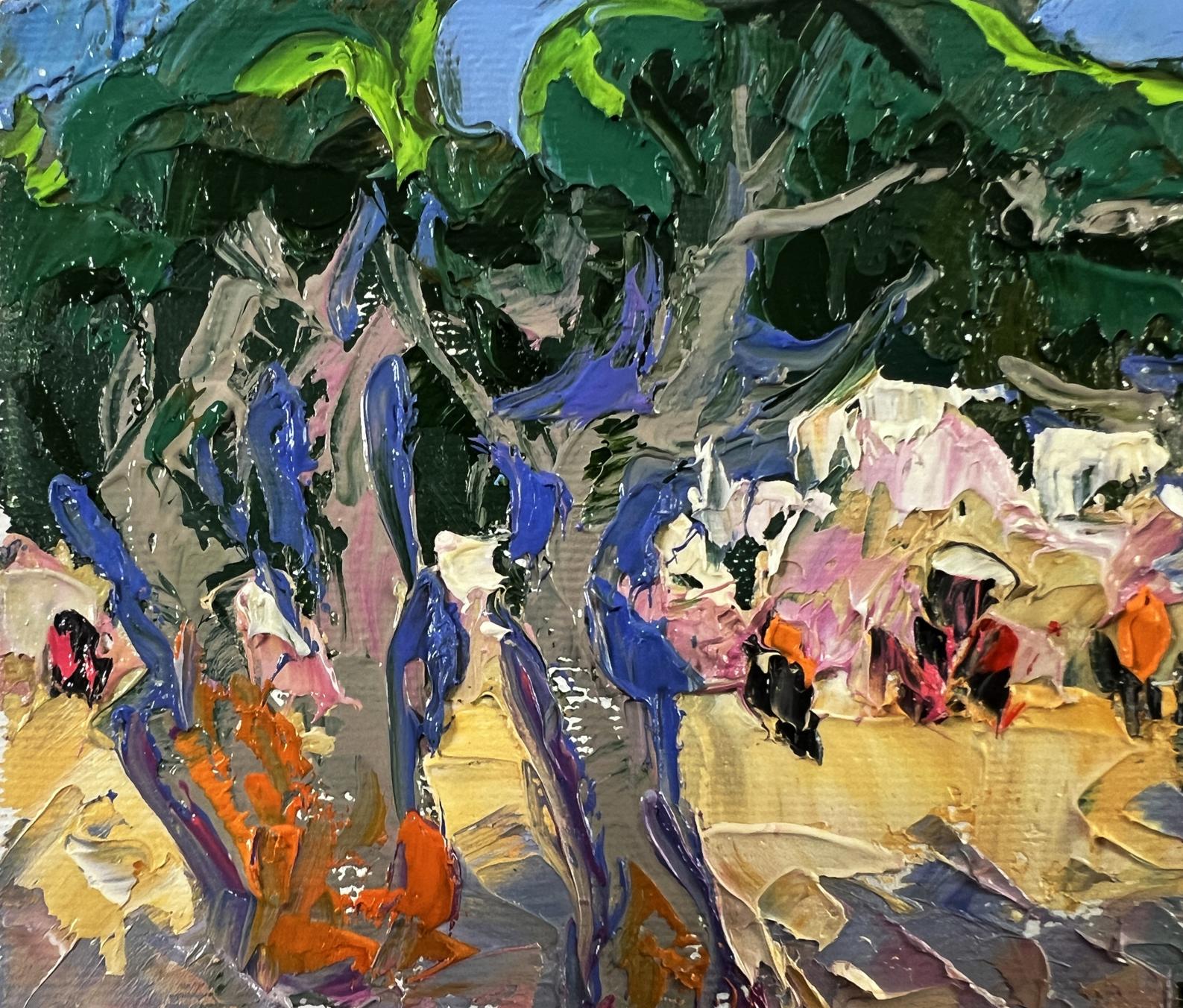 Vibrant impressionist oil painting Walk in the Park by Oleksiy Ivanyuk