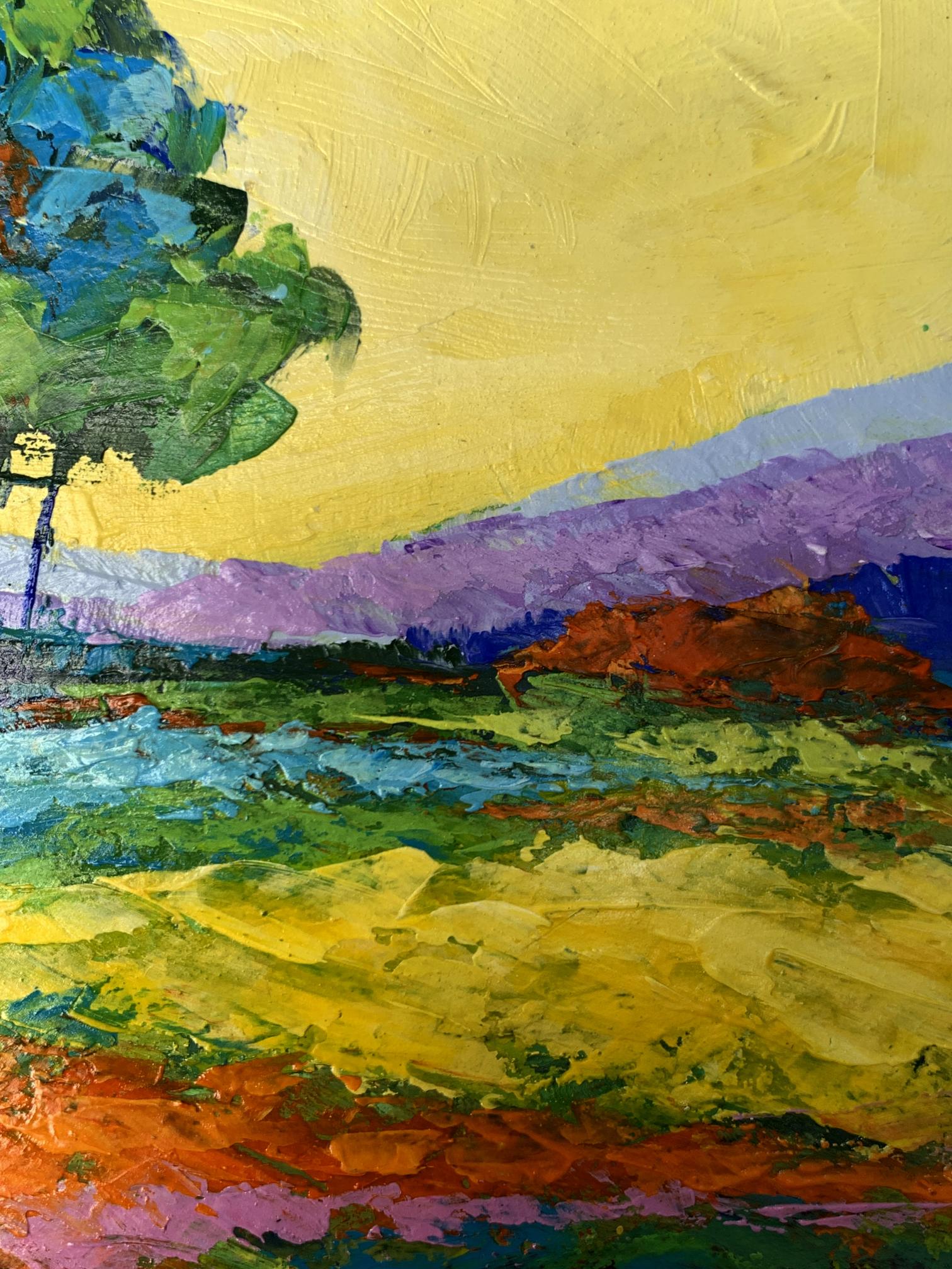 Vibrant impressionist oil painting Sunset is approaching by V. Zadorozhnya