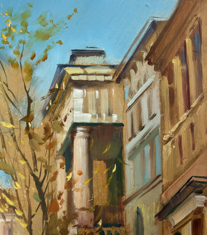 Oil painting Autumn in the Old Quarter by Yuriy Suprunchuk