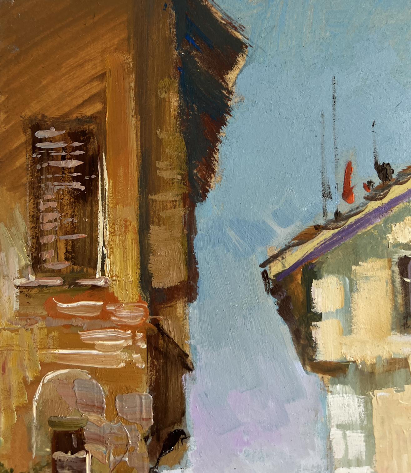 Oil painting Summer walk around the city by Yuriy Suprunchuk