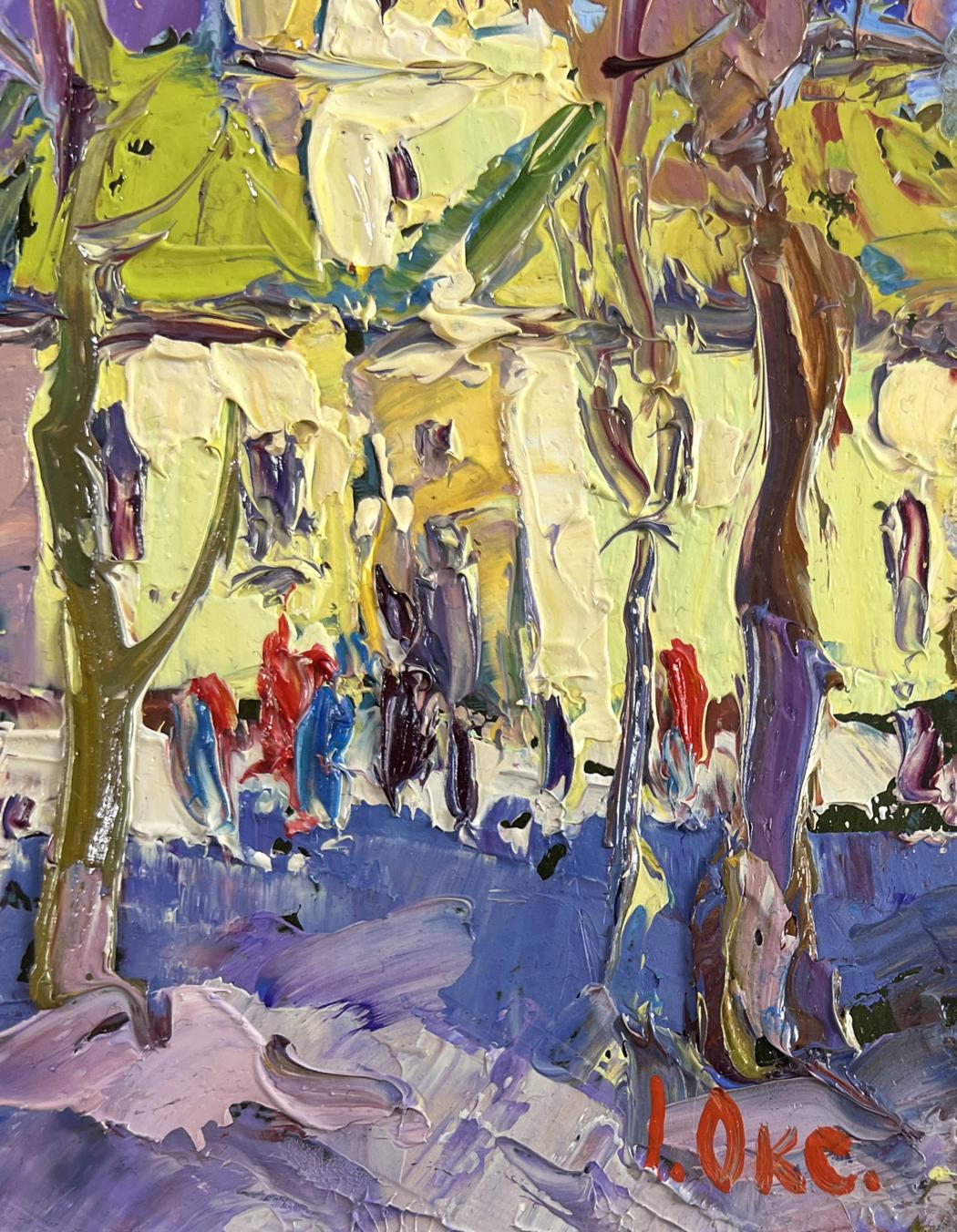 Vibrant impressionist oil painting Spring in every breath by Oksana Ivanyuk