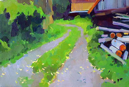 Vibrant impressionist oil painting Fall has come by Anastasia Yaroshevich