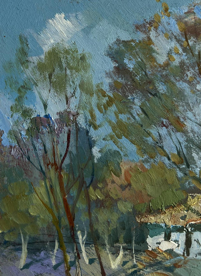 Textured oil painting In the Shade of the Trees by Yuriy Suprunchuk