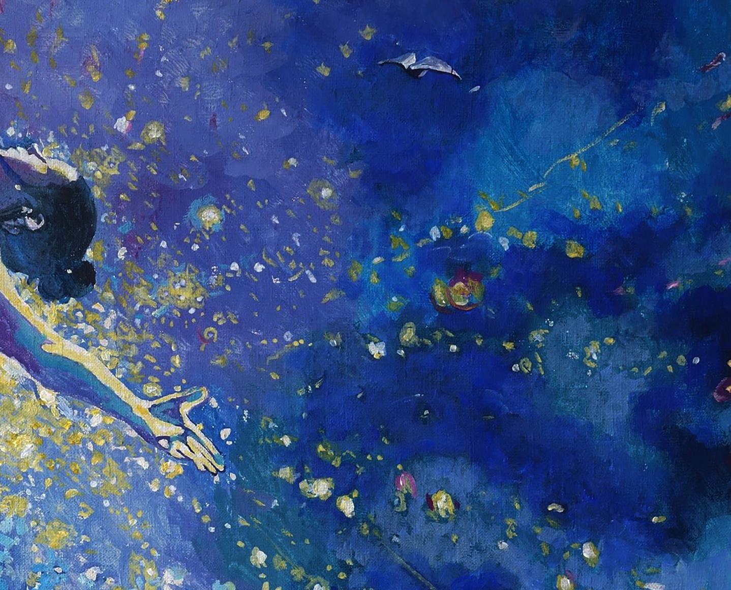 Dreamy acrylic painting Flight to the Dream by Anatoly Varvarov