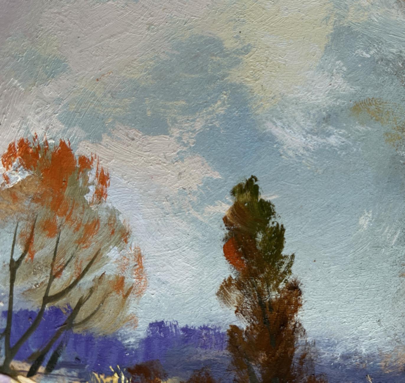 Oil painting Twilight of the autumn forest by Yuriy Suprunchuk