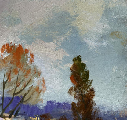 Oil painting Twilight of the autumn forest by Yuriy Suprunchuk