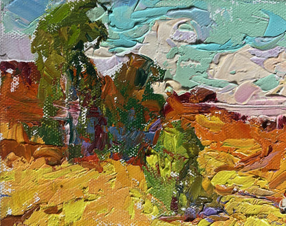 Vibrant impressionist oil painting A light breeze in the field by Oleksiy Ivanyuk