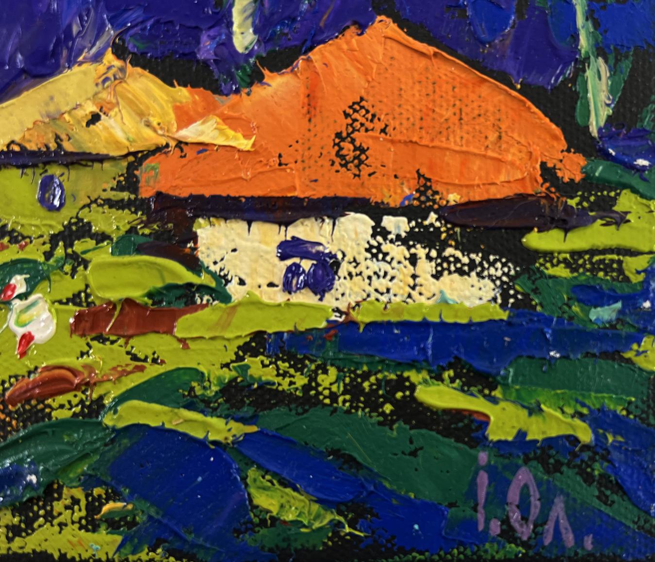 Vibrant impressionist oil painting Sky with peace over the sleeping earth by Oleksiy Ivanyuk