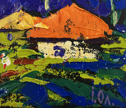 Vibrant impressionist oil painting Sky with peace over the sleeping earth by Oleksiy Ivanyuk