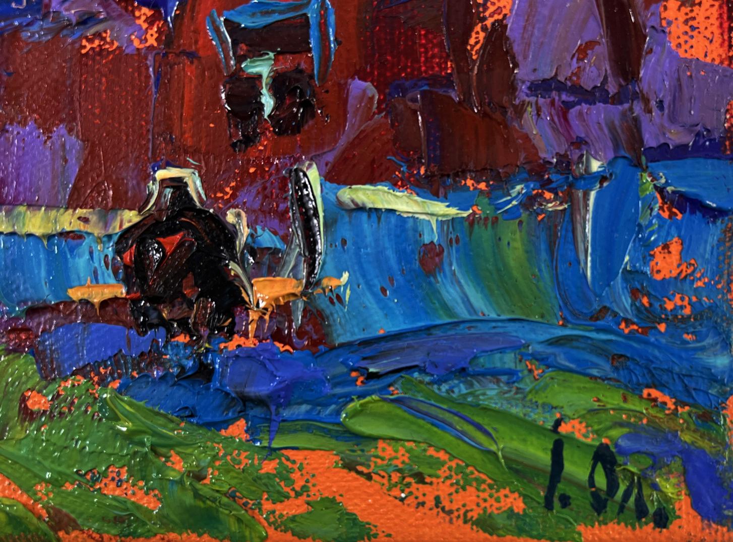 Vibrant abstract oil painting Sky disappears into silence by Oleksiy Ivanyuk