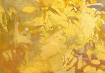 Vibrant Yellow Ed Potapenkov oil painting with bold blossom brushstrokes