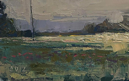 Oil painting Open spaces by Volodymyr Pashchenko, abstract impasto landscape
