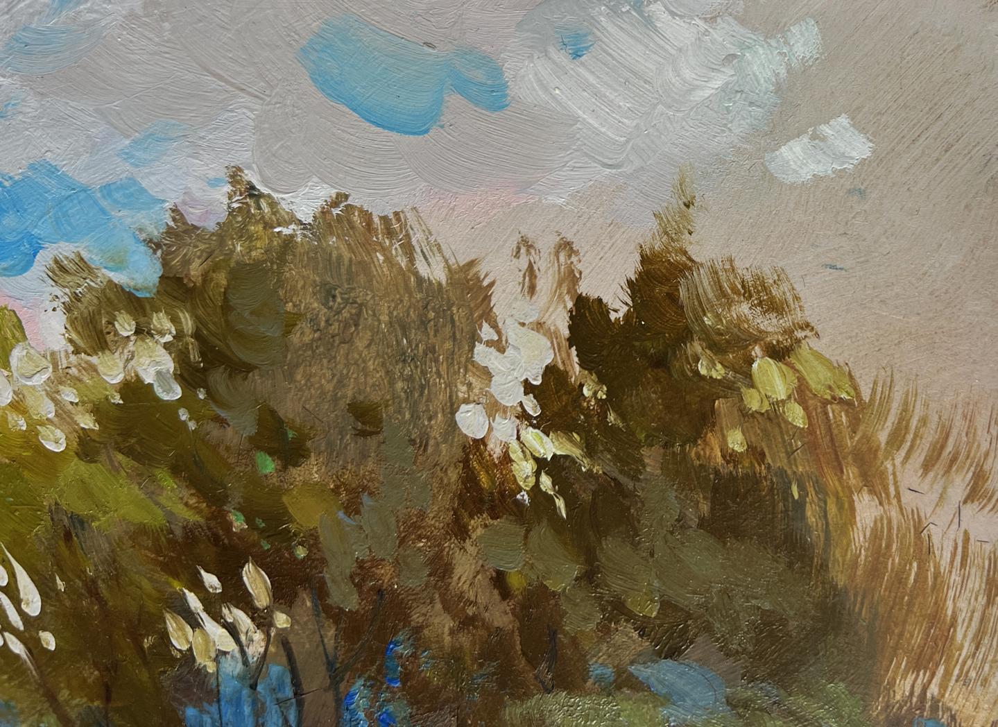 Textured impressionist oil painting The Road to the Golden Fields by Yuriy Suprunchuk