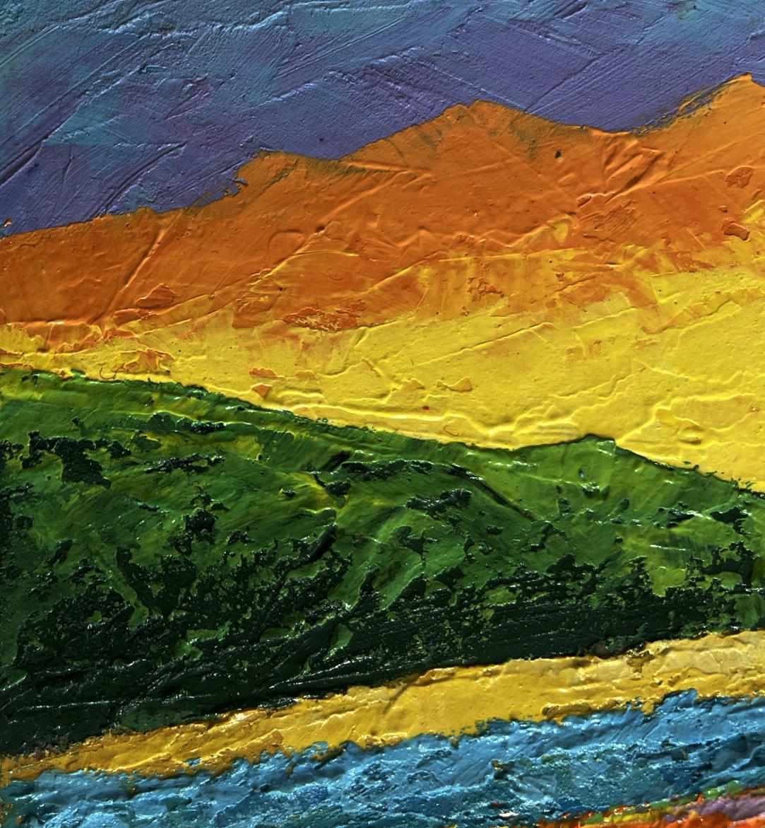 Vibrant abstract oil painting A light breeze in the evening by V. Zadorozhnya