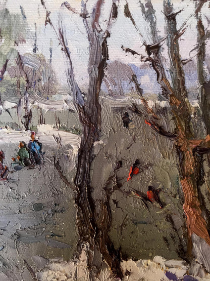 Winter River Landscape 