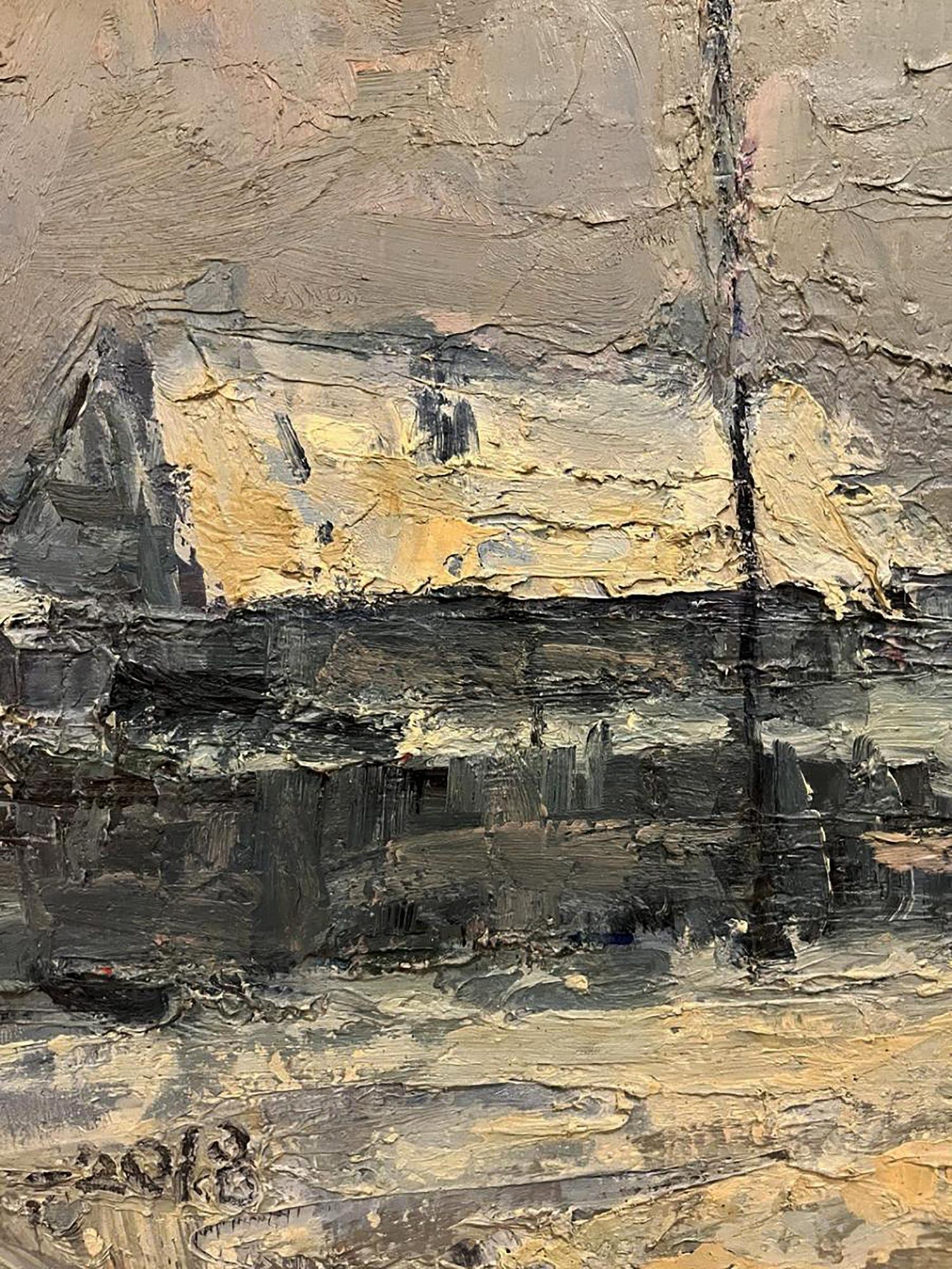 Oil painting Winter Rural landscape  Volodymyr Pashchenko