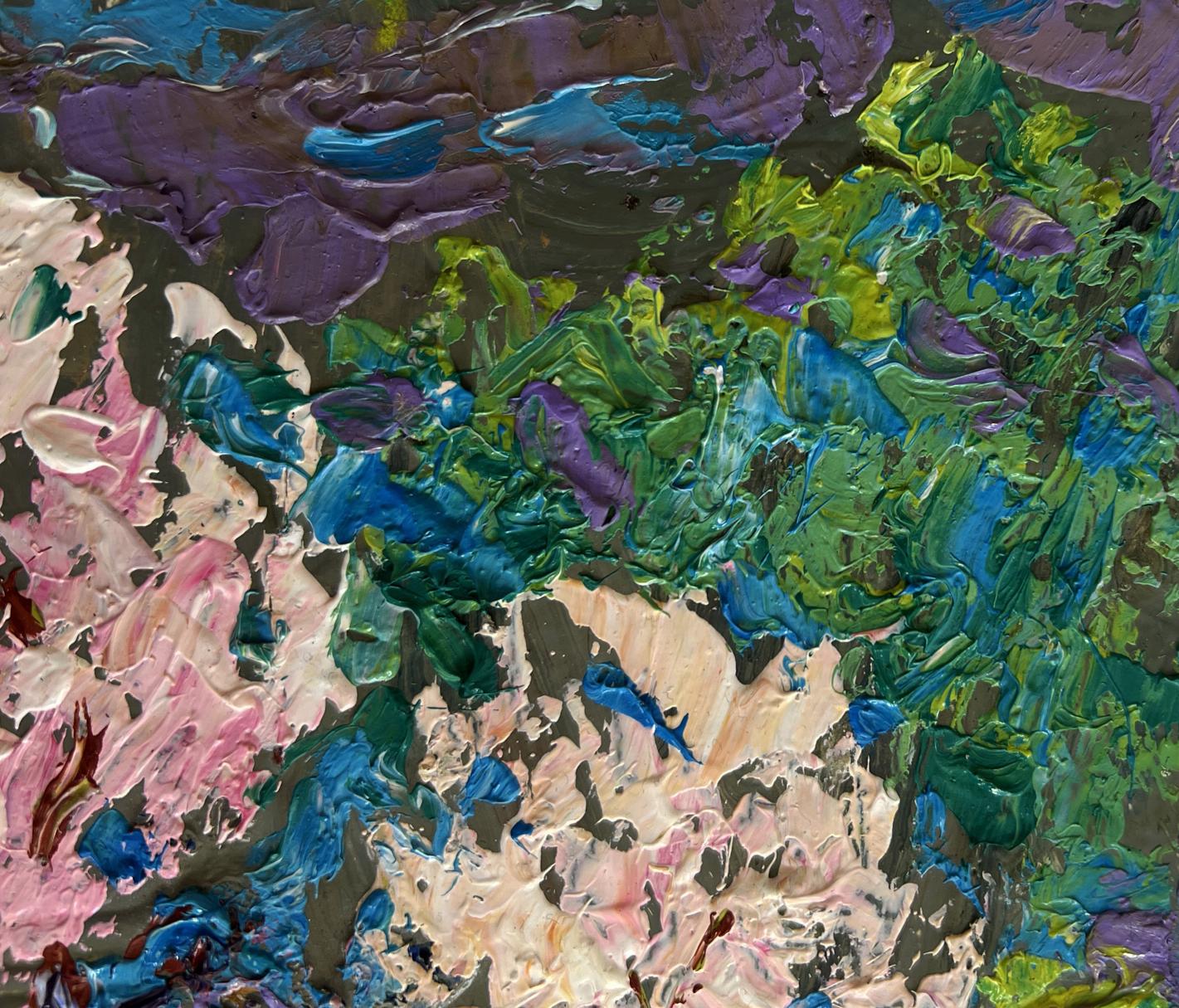 Oil painting Spring Blossom by Oleksiy Ivanyuk vibrant abstract textured layers