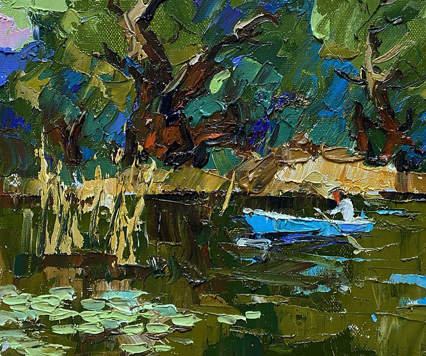 Vibrant impressionist oil painting In Silence with Nature by Oleksiy Ivanyuk