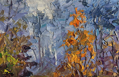 Oil painting Road to the autumn forest by Boris Serdyuk