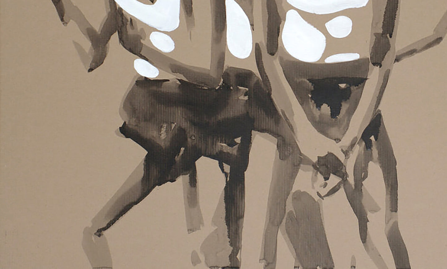 Abstract charcoal sketch of insect-like figures by Dima Filatov