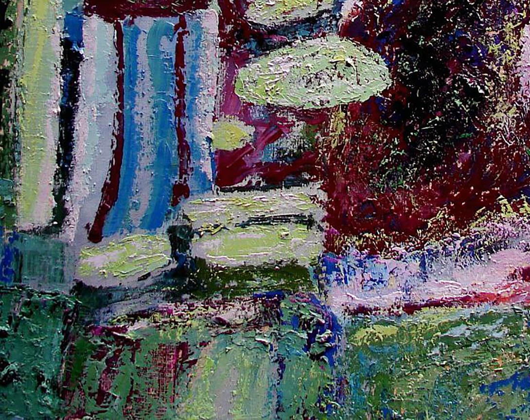 Oil painting Montenegro by Tatyana Shulyak with bold abstract brushstrokes