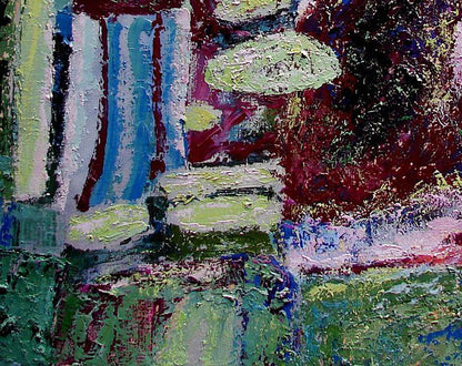 Oil painting Montenegro by Tatyana Shulyak with bold abstract brushstrokes