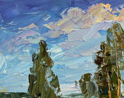 Impressionistic oil painting A day filled with sunshine by Boris Serdyuk