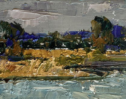 Oil painting At the Watering Hole by Oleksiy Ivanyuk impasto landscape