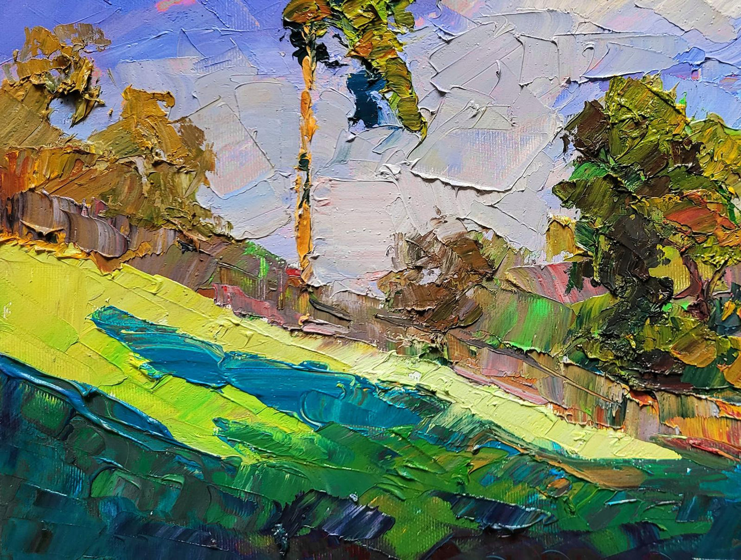 Vibrant impressionist oil painting The last days of summer by Boris Serdyuk
