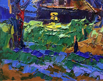 Vibrant Oleksiy Ivanyuk cozy moonlit night impressionist oil painting