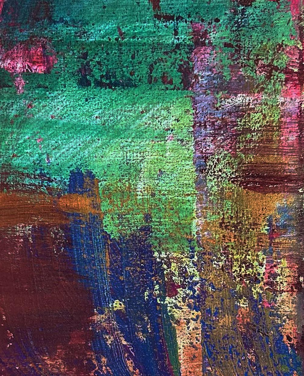 Acrylic painting Pursuit of a dream by Olga Melezhik vibrant abstract