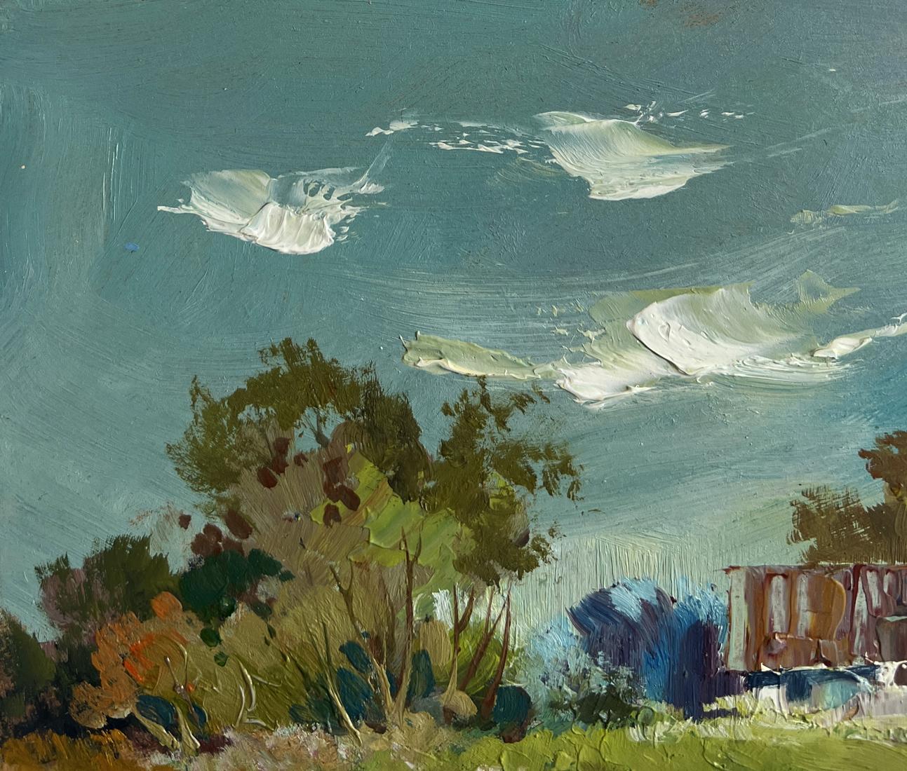 Oil painting Countryside tranquility in summer by Yuriy Suprunchuk