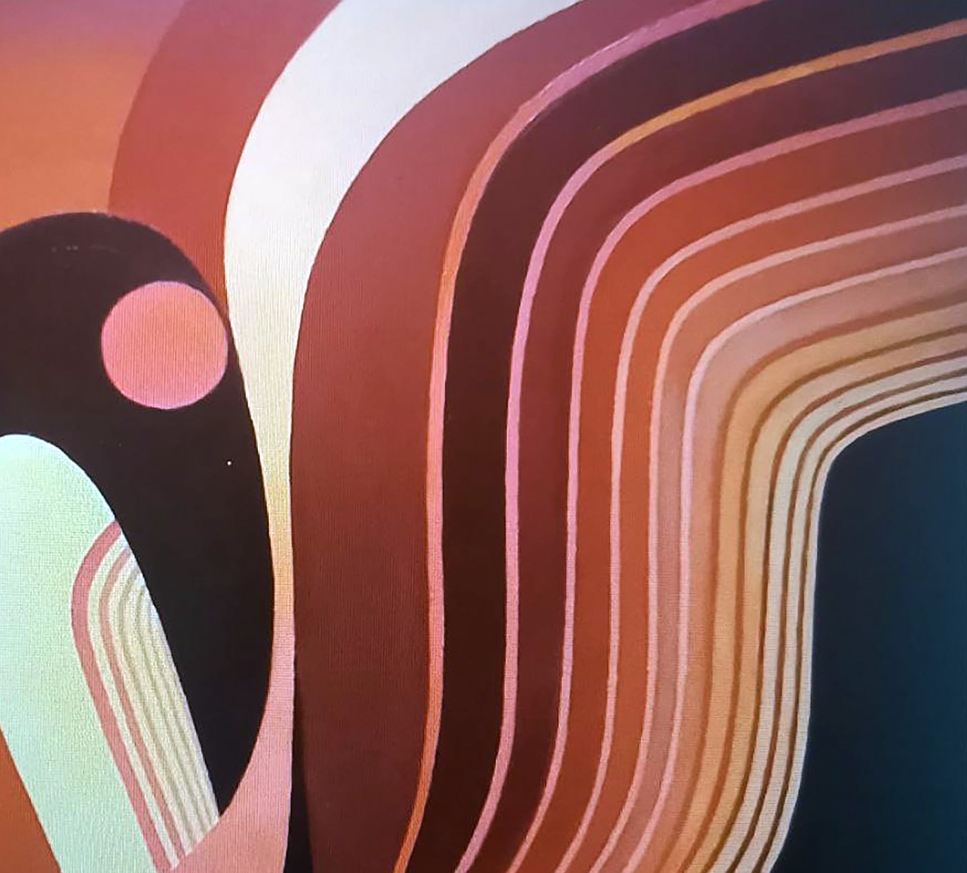 Stylized abstract penguin oil painting by Alexander Strashevich