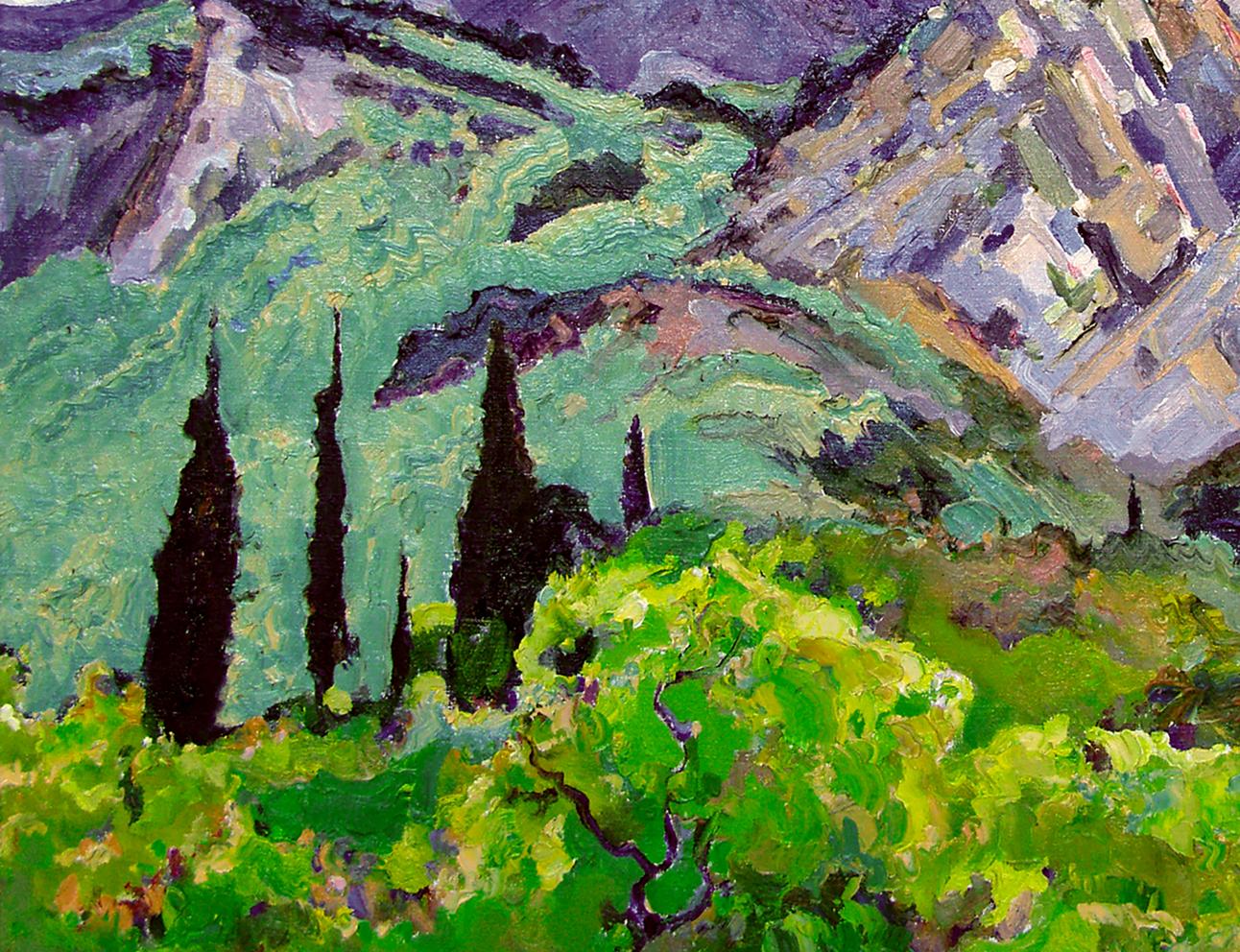 Vibrant Spring in the Mountains oil painting by Leonid Pavlenko