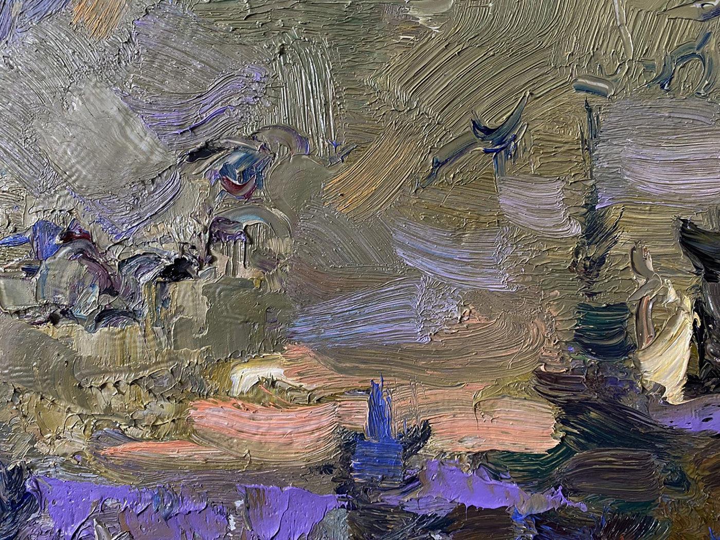 Oil painting Deep Silence by Oleksiy Ivanyuk in earth tones