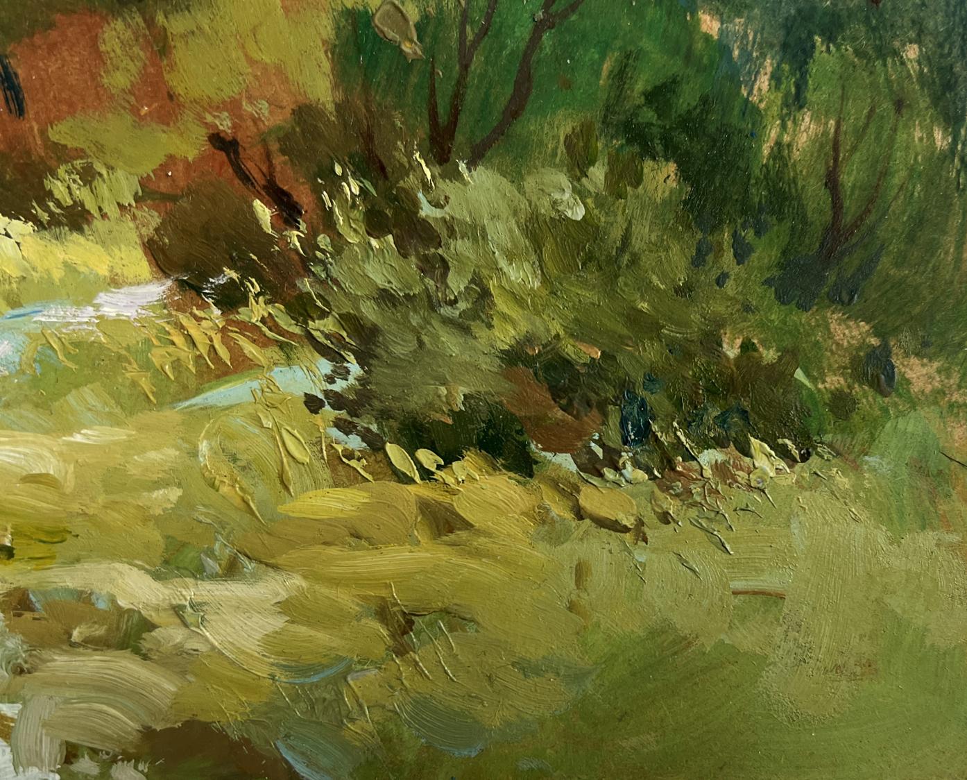 Impressionistic oil painting The path to the forest depths by Yuriy Suprunchuk