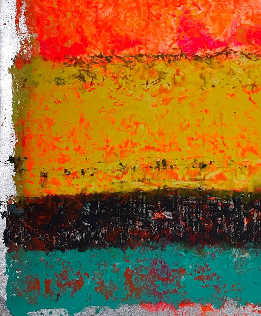Vibrant abstract acrylic painting A treat for my eyes by Olga Melezhik