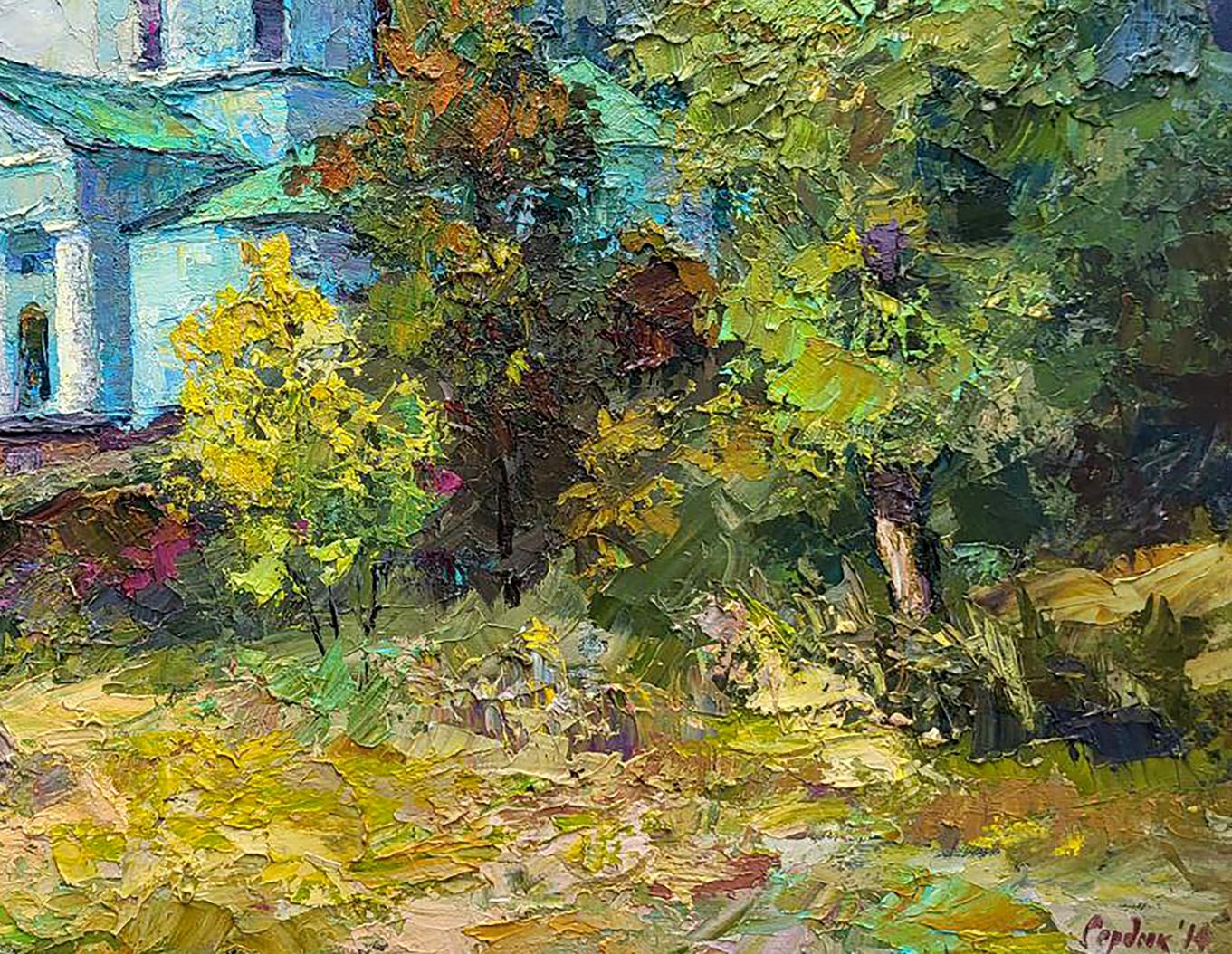 Vibrant impressionist oil painting of Ascension Cathedral by Boris Serdyuk