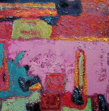 Vibrant impasto oil painting Penetrating abstraction by Tatyana Shulyak